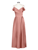 Silk-Like Pleated Prom Dress 