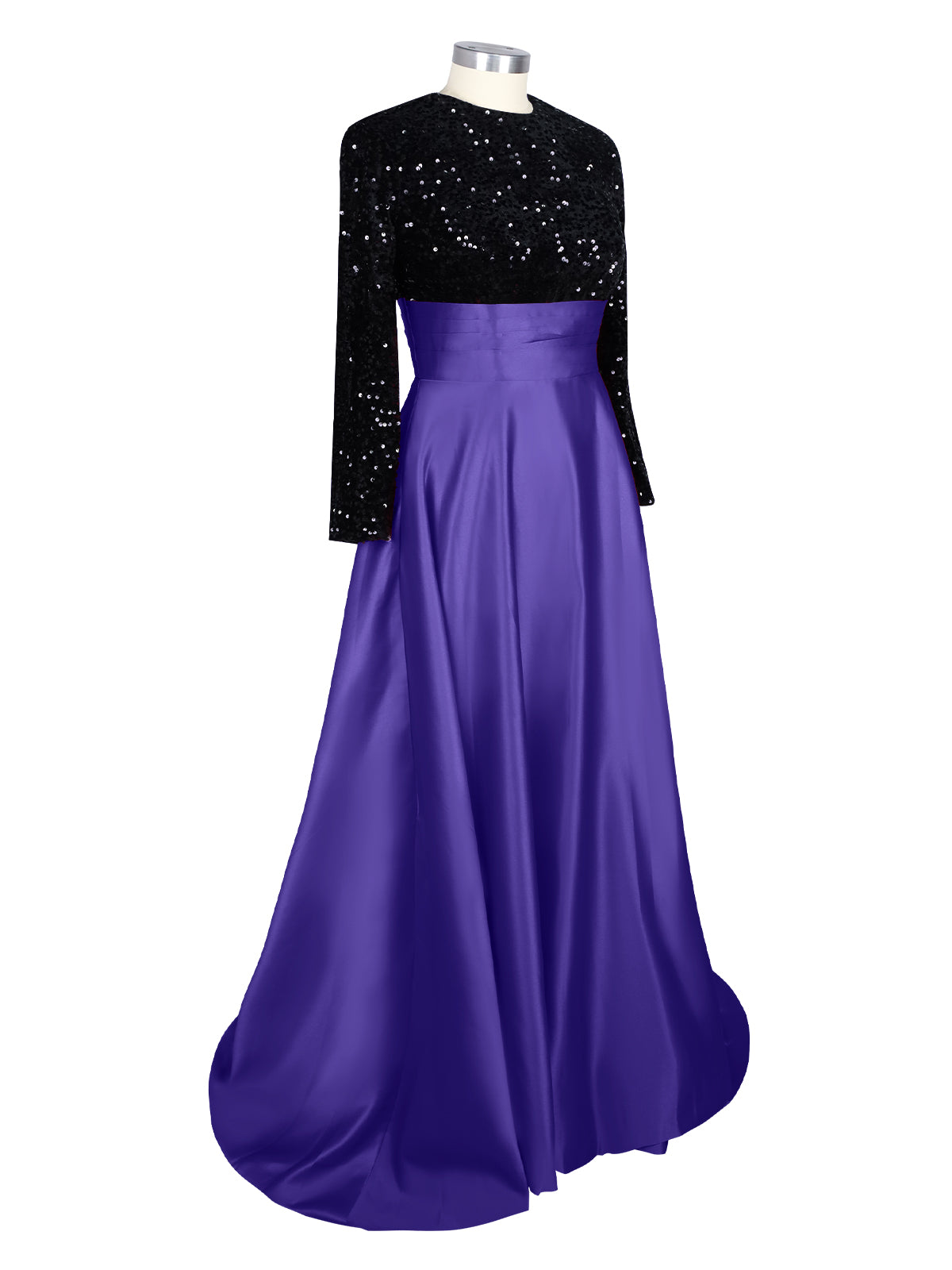 Sequin Jewel Neckline Prom Dress 