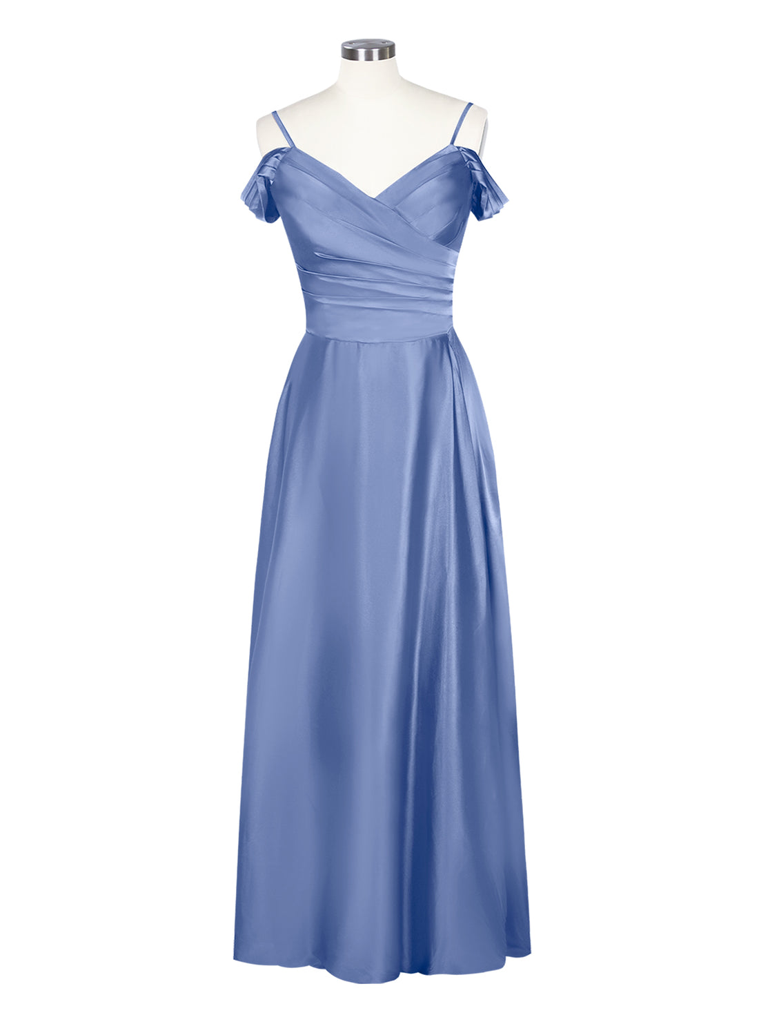 Silk-Like Pleated Prom Dress 