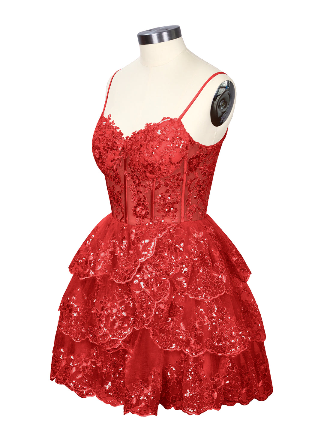 Sequin Appliques Mini Dress 