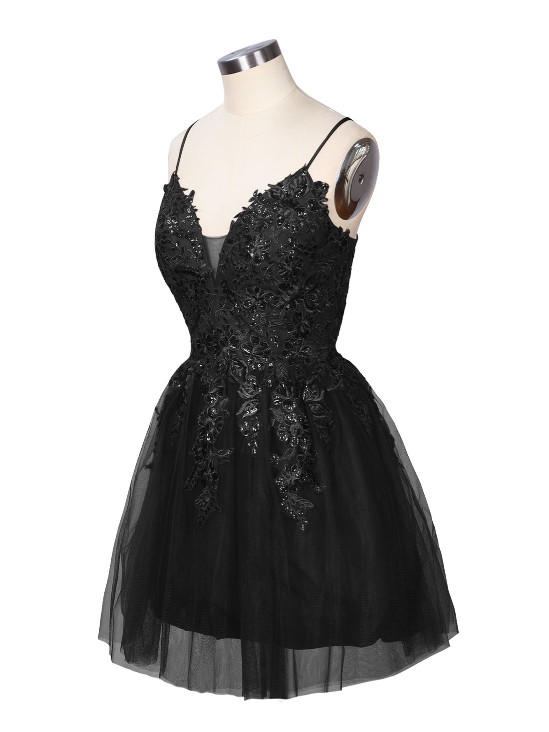 Applique Soft Tulle Mini Dress 