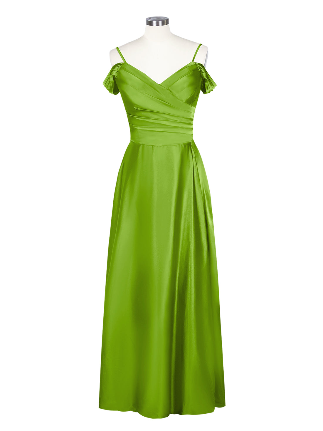 Silk-Like Pleated Prom Dress 