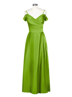 Silk-Like Pleated Prom Dress 