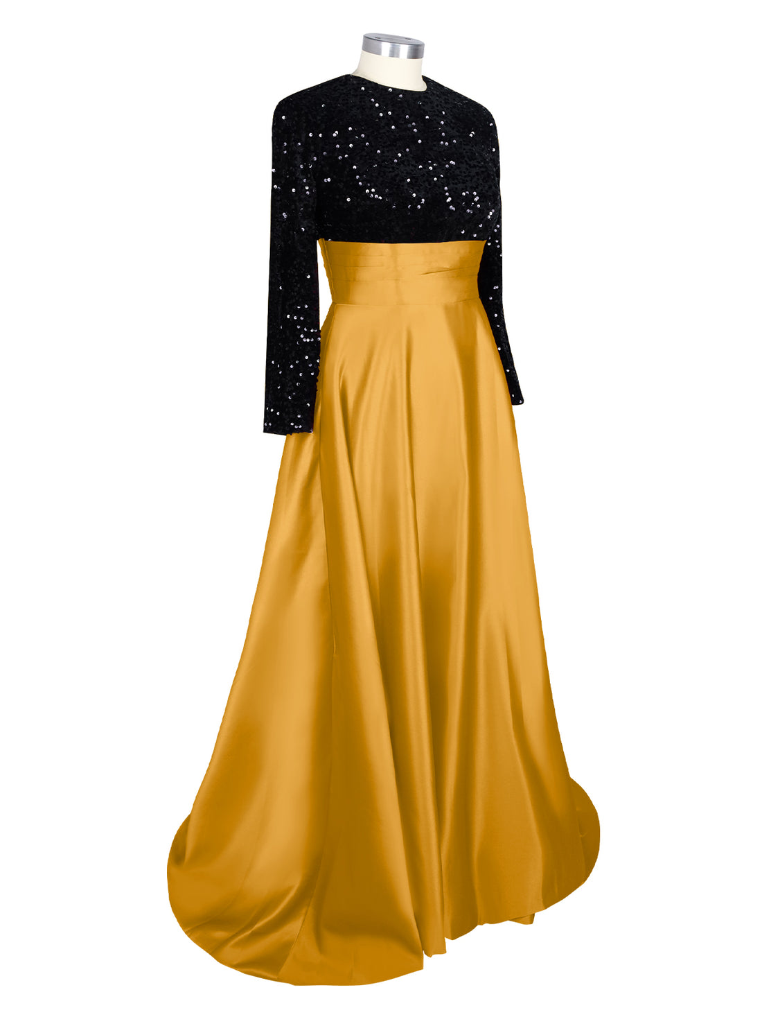 Sequin Jewel Neckline Prom Dress 