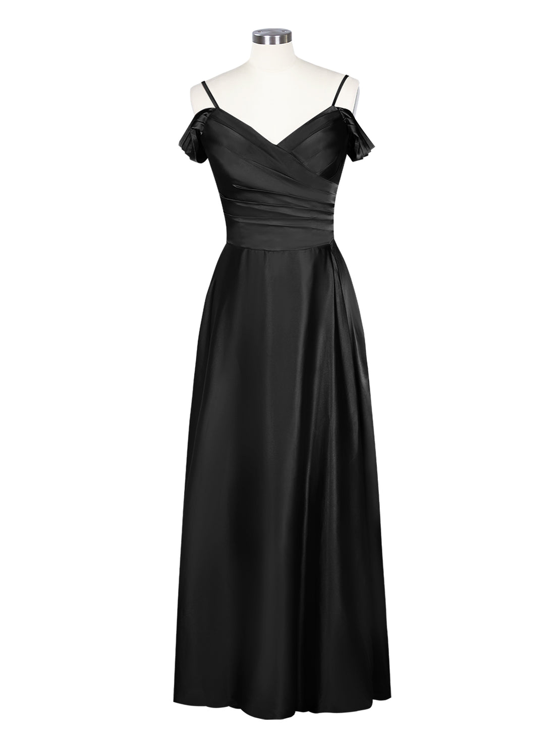 Silk-Like Pleated Prom Dress 