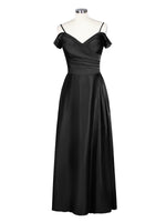 Silk-Like Pleated Prom Dress 