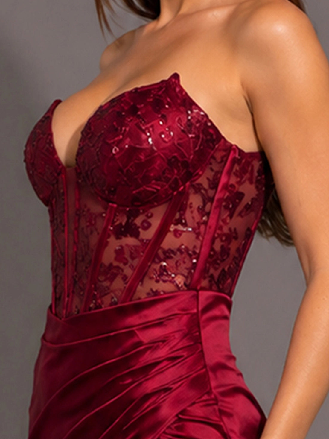 Silk-like Prom Dress with Sweetheart Neckline