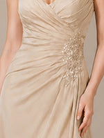 Chiffon Mother of the Bride Dress with Lace Appliques