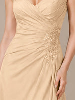 Chiffon Mother of the Bride Dress with Lace Appliques