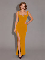 Sheath Prom Dress with Crystal Trim 