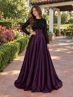 Sequin Jewel Neckline Prom Dress 