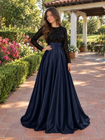 Sequin Jewel Neckline Prom Dress 