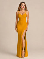 Sheath Prom Dress with Double Spaghetti Straps 