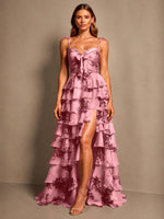 Floral Pattern High-low Dress 