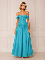 A-line Bridesmaid Dress with Bow Detail 
