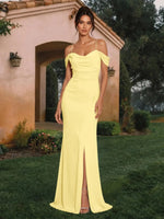Trumpet Bridesmaid Dress with Slit