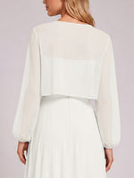 Two-Piece Square Neckline Bridesmaid Dress with Jacket