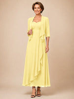 Two-piece Mother of the Bride Dress with Ruffle Design 