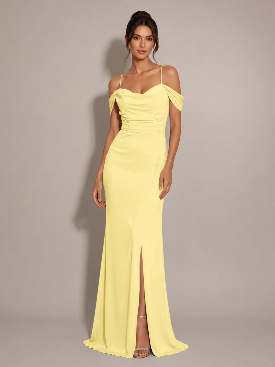 Trumpet Bridesmaid Dress with Slit