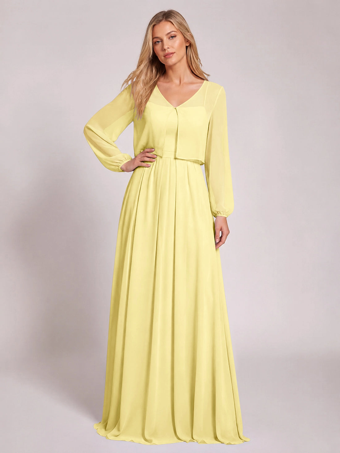 Two-Piece Square Neckline Bridesmaid Dress with Jacket