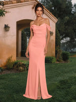 Trumpet Bridesmaid Dress with Slit