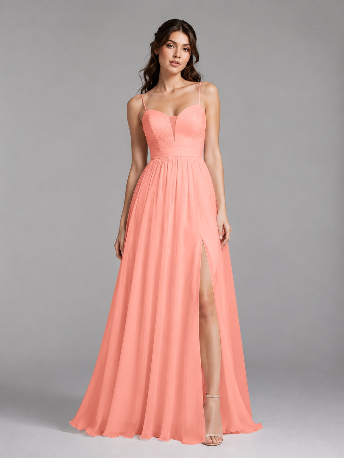 A-Line Bridesmaid Dress with Spaghetti Straps