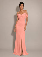 Trumpet Bridesmaid Dress with Slit