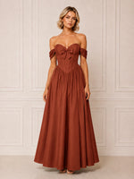 A-line Bridesmaid Dress with Bow Detail 