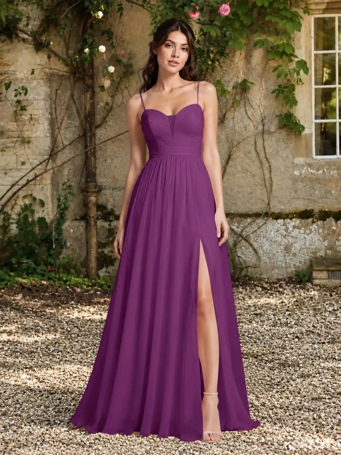 A-Line Bridesmaid Dress with Spaghetti Straps