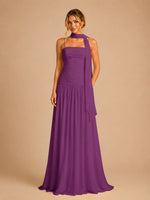 Chiffon Bridesmaid Dress with Scarf Detail 