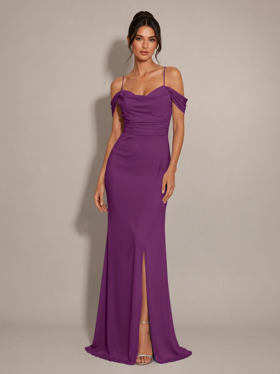 Trumpet Bridesmaid Dress with Slit