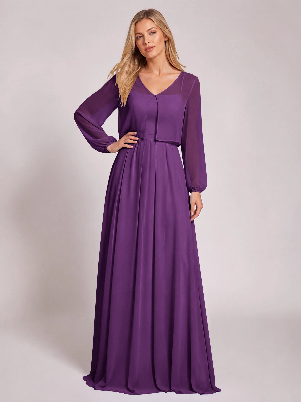 Two-Piece Square Neckline Bridesmaid Dress with Jacket