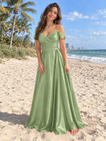 Silk-Like Pleated Prom Dress 