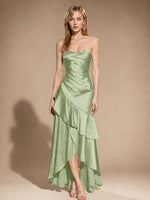 Strapless Prom Dress with Tiered Ruffles 