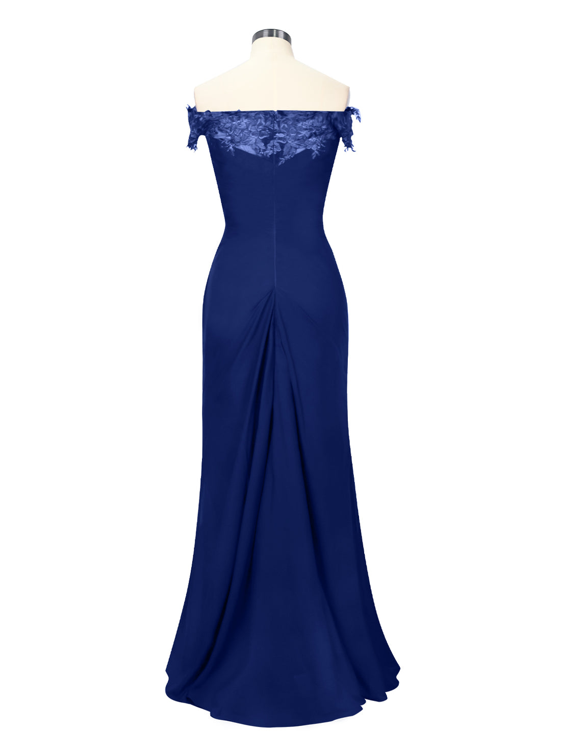 Off-Shoulder Chiffon Sheath Dress 