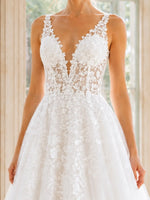 A-Line Wedding Dress with Tulle Details