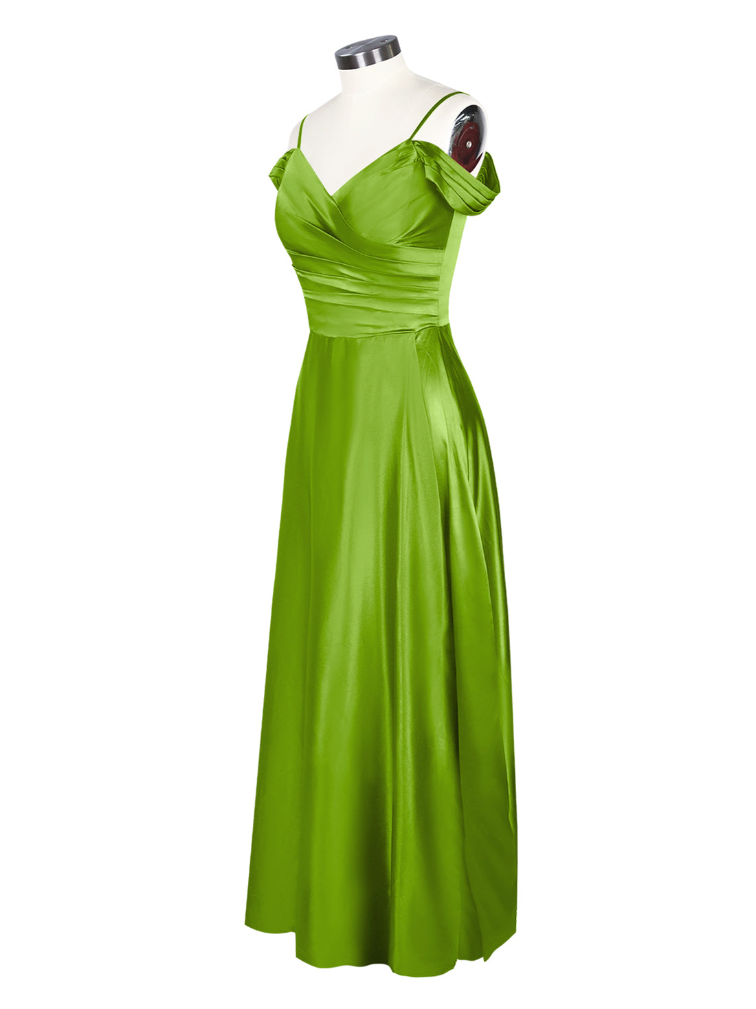 Silk-Like Pleated Prom Dress 