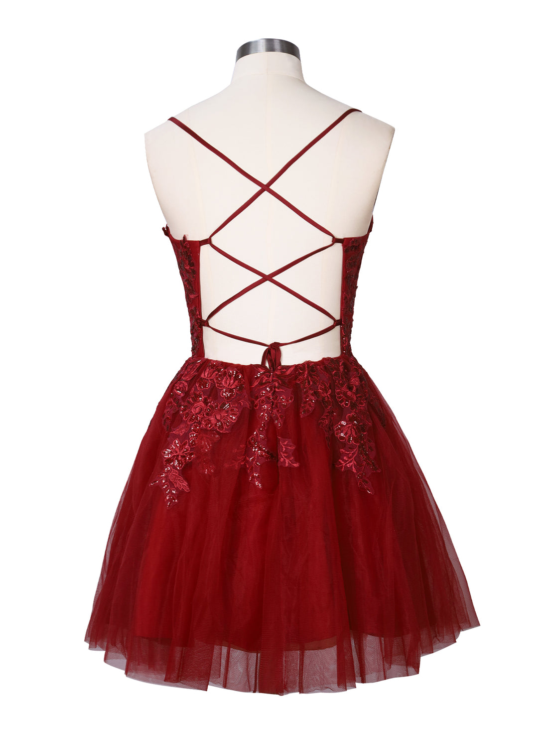 Applique Soft Tulle Mini Dress 