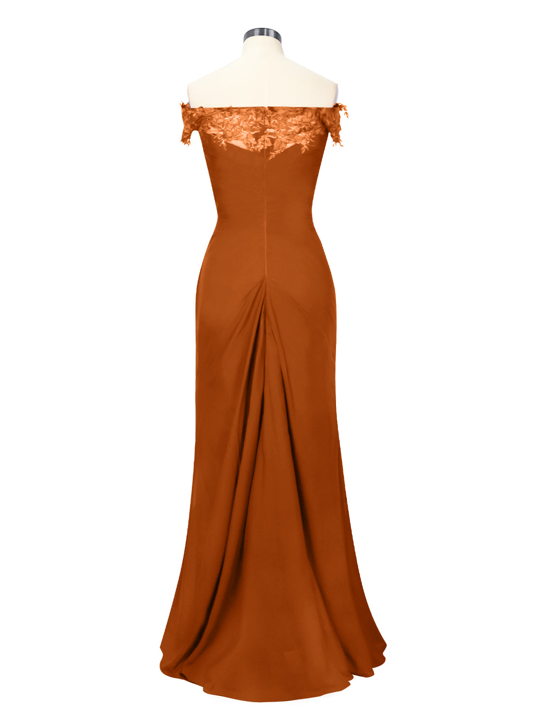 Off-Shoulder Chiffon Sheath Dress 