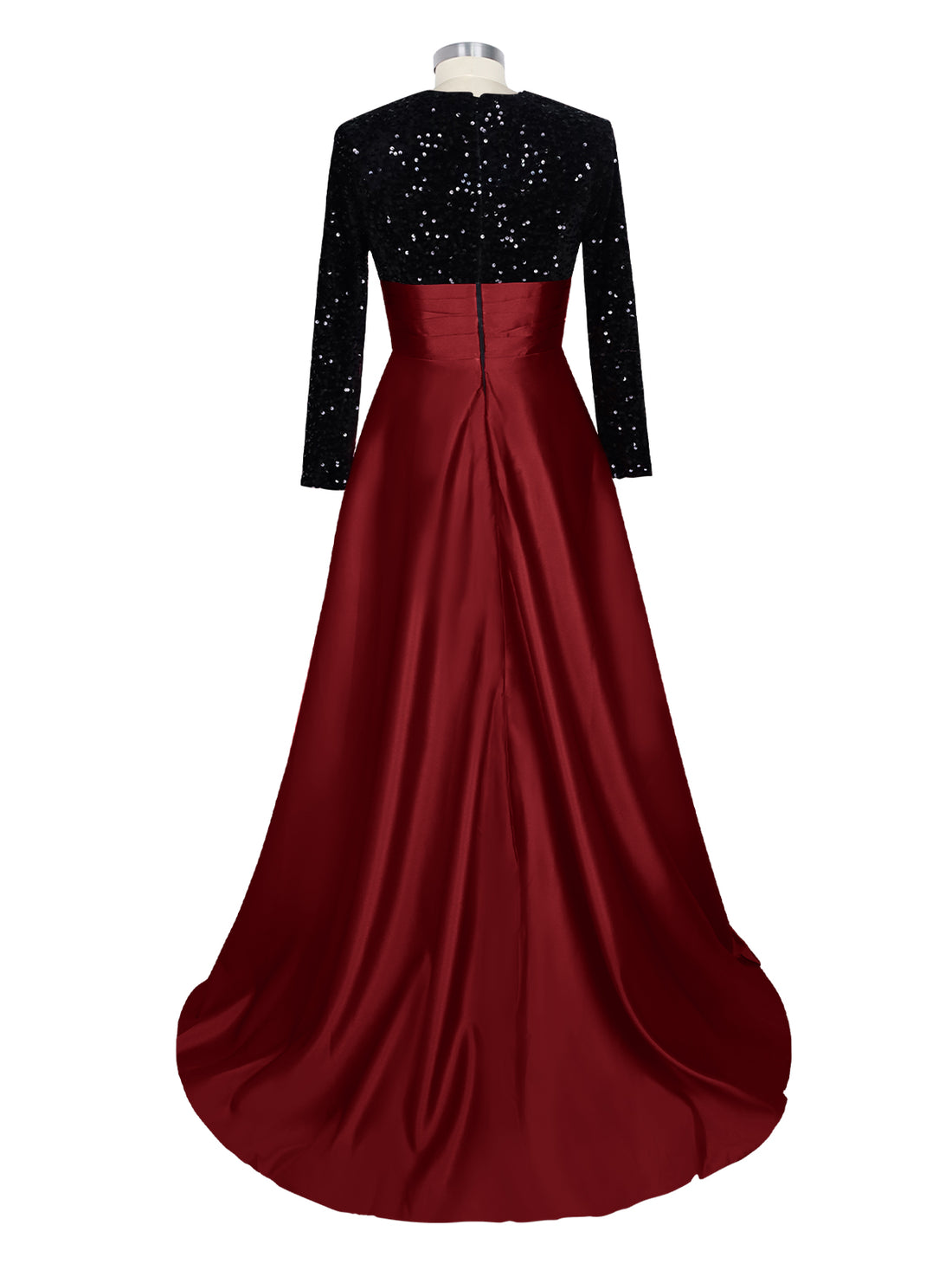Sequin Jewel Neckline Prom Dress 