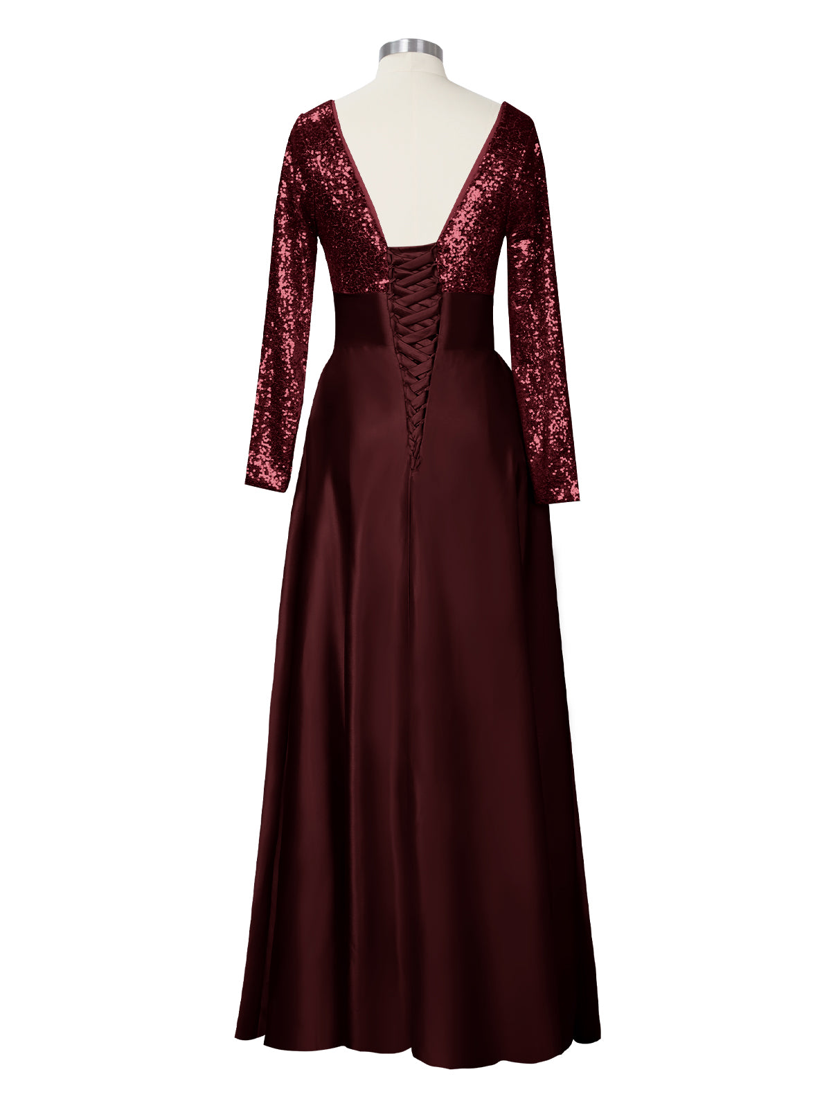 Long Sleeveless Sequin Prom Dress 