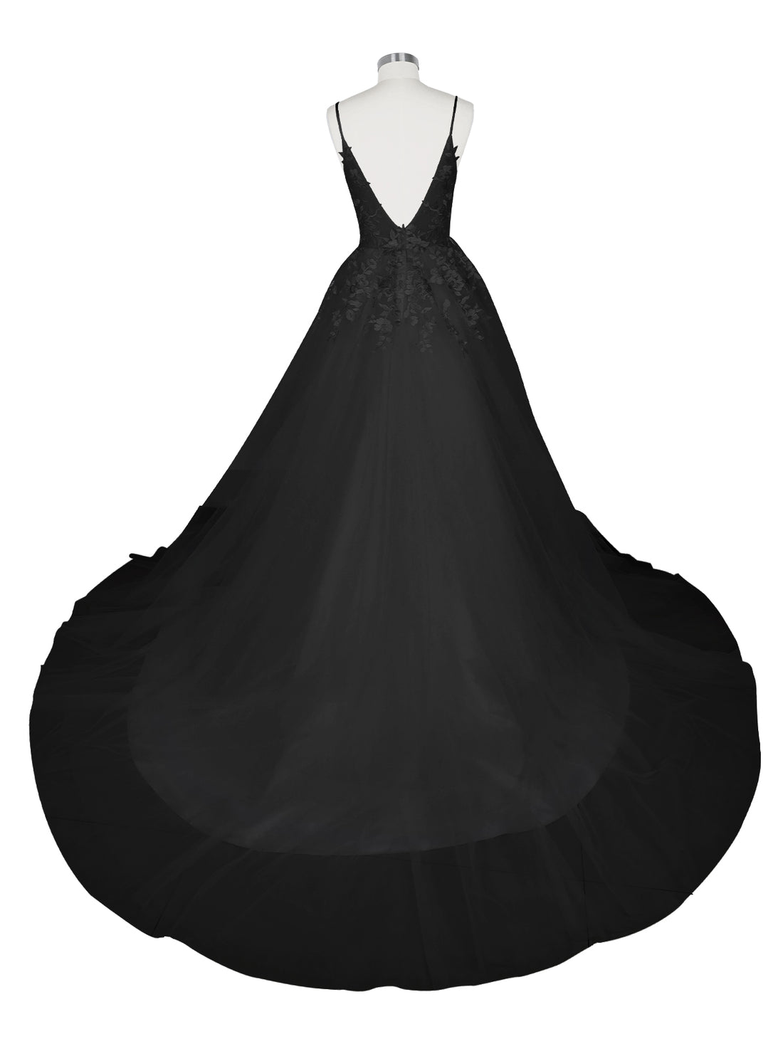 Illusion Spaghetti Straps Wedding Dress 