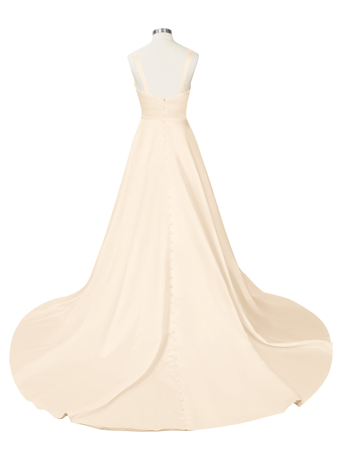 Sweetheart Satin Chapel Train Wedding Dress 