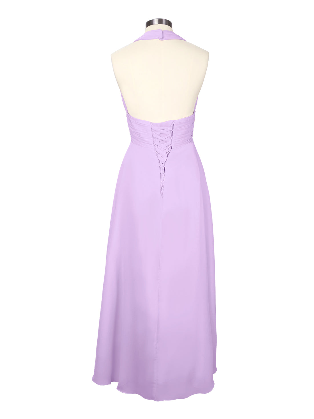 Ruched Halter Bridesmaid Dress 