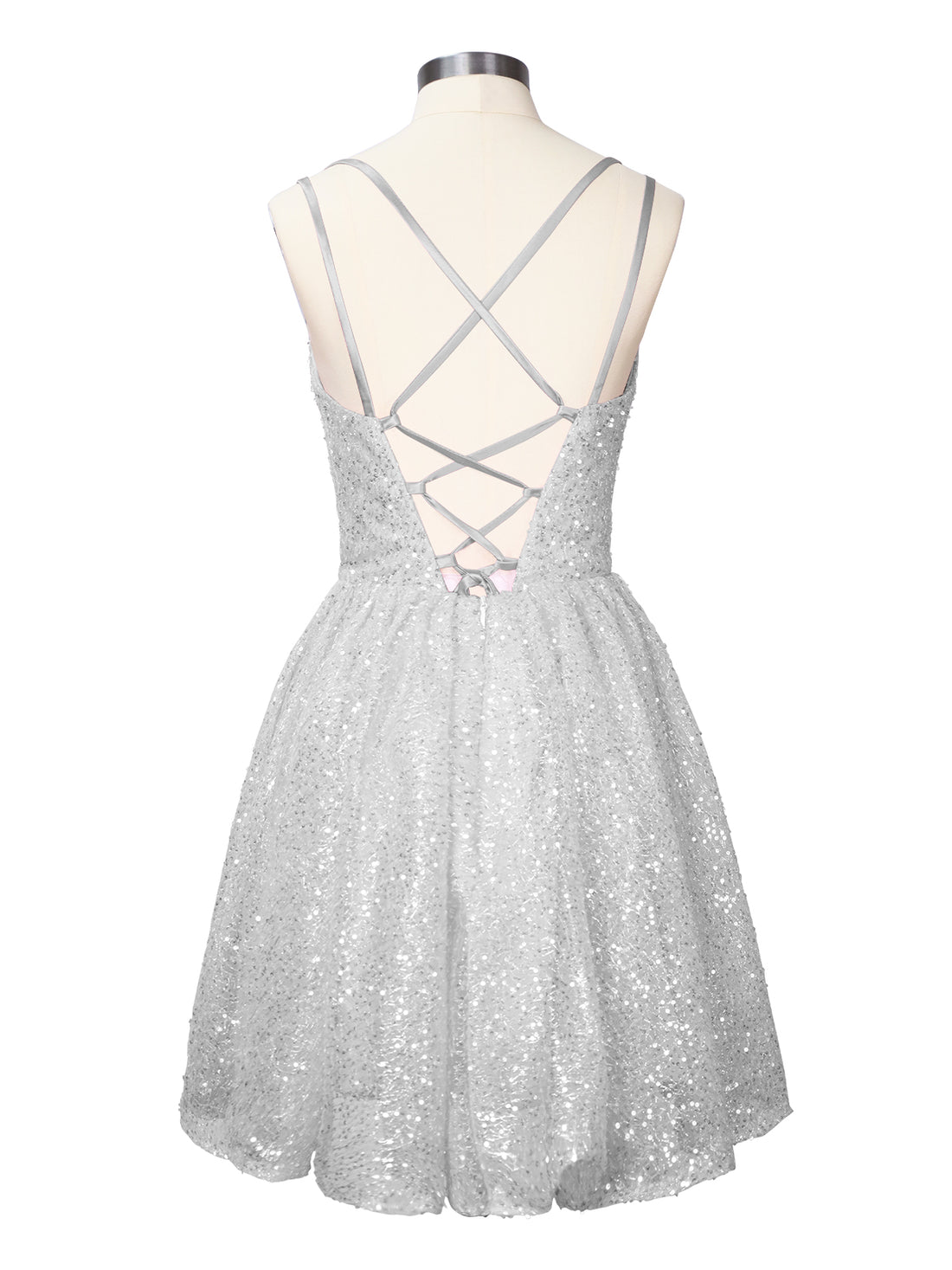 Sparkly Sequined A-line Mini Dress 