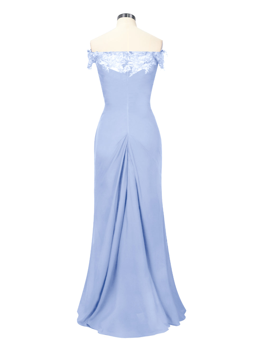 Off-Shoulder Chiffon Sheath Dress 