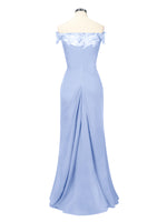 Off-Shoulder Chiffon Sheath Dress 