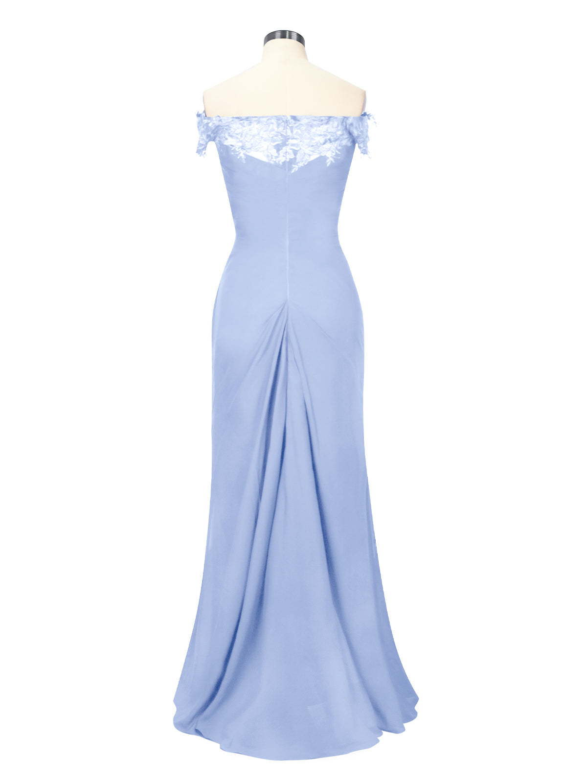 Off-Shoulder Chiffon Sheath Dress 
