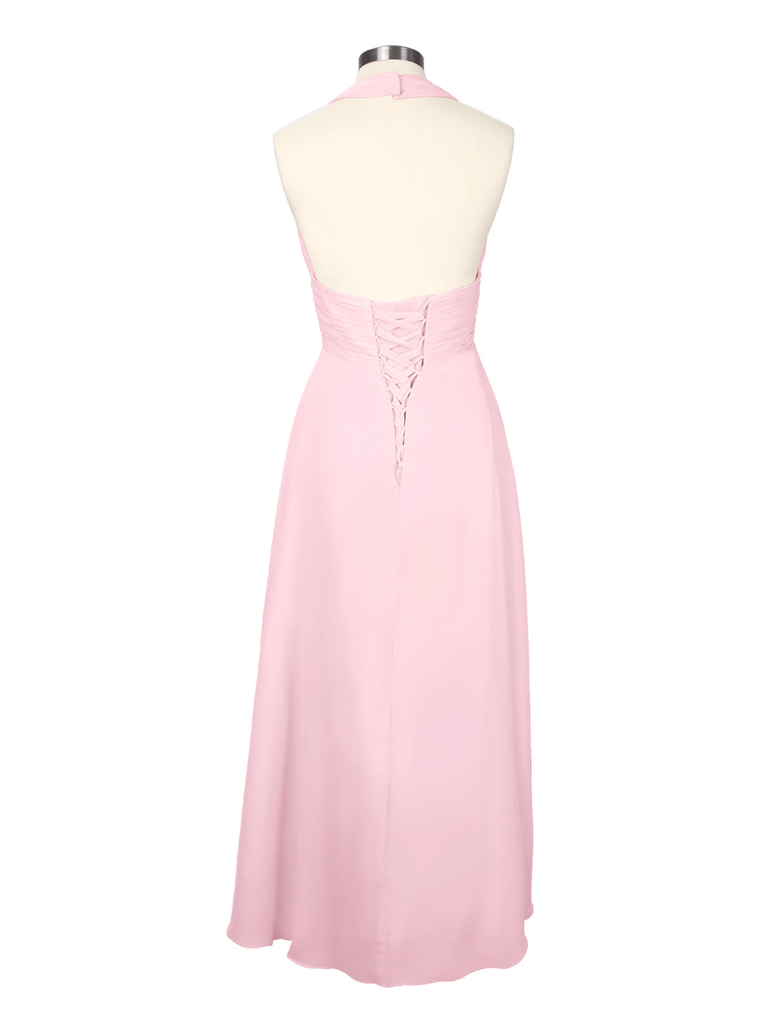 Ruched Halter Bridesmaid Dress 