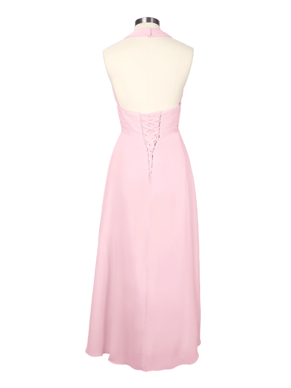 Ruched Halter Bridesmaid Dress 